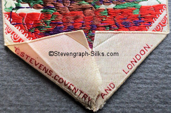 Stevens name woven on reverse of this bookmark