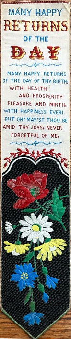 Bookmark with words and image of many different flowers