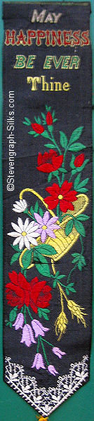 Bookmark with words and various flowers