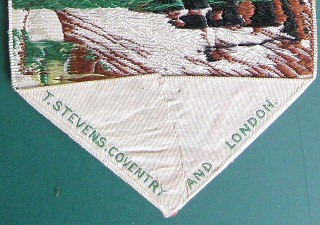 reverse of bookmark, showing the Stevens logo