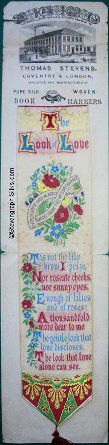 same bookmark still attached to stiff backing paper used to support the bookmark wilst in the post)