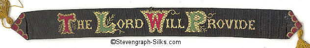 silk bookmark with title words only