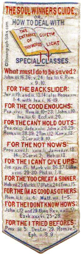 Bookmark with quotations from the Bible)