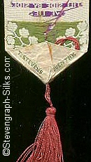 reverse of this bookmark showing the Stevens logo