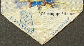 incomplete diamond registration woven on reverse turn-over of this bookmark