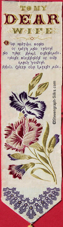 Bookmark with words and flowers