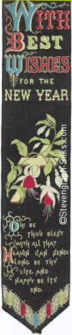 Bookmark with title words, image of flowers and a verse