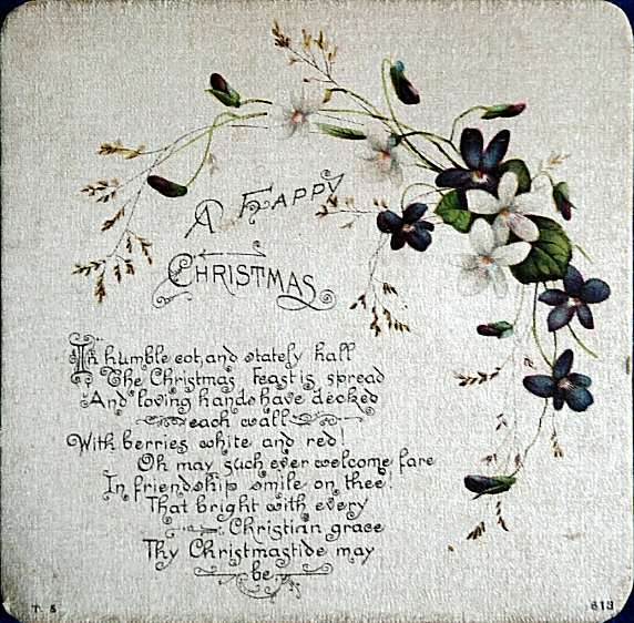 printed card with title words - A Happy Christmas