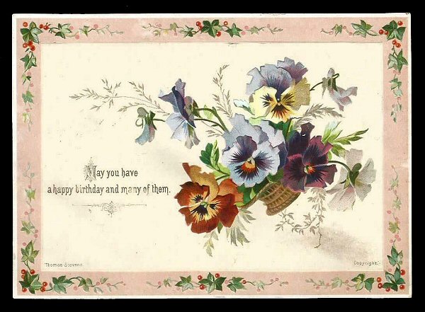 Miscellaneous printed card - May you have a happy birthday and many of them
