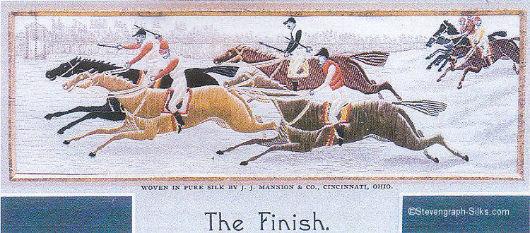 Group of 4 horses finishing together and 3 stragglers, with Mannion credit)
