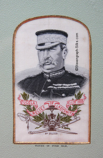 Image of General Redvers Buller, with registration number woven in silk below portrait
