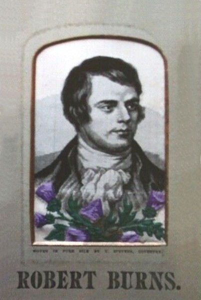 Image of the Scottish poet Robert Burns (with shading up to eye level)