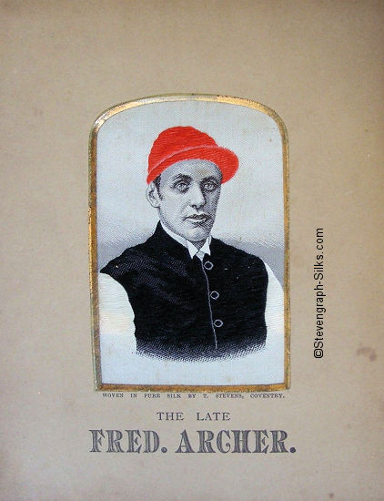 The Late Fred Archer - with Red cap, black jacket and white sleeves - no signature