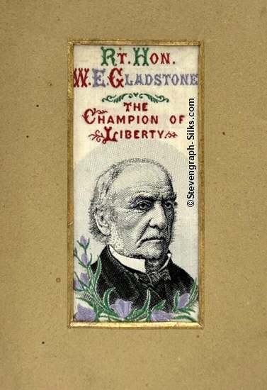 Image of Gladstone, with words above portrait only