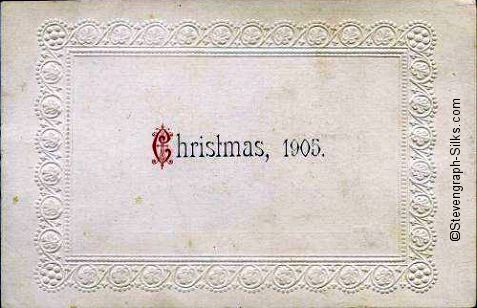front view of Christmas, 1905 card