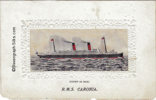 Ocean liner with two funnels and two masts