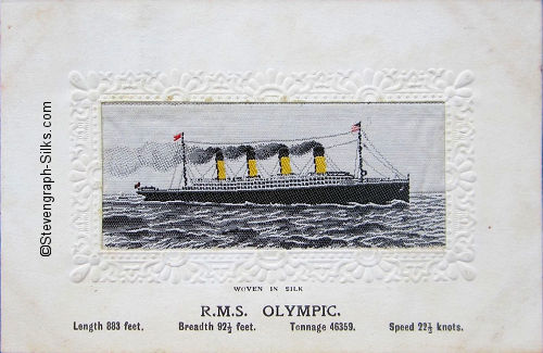R.M.S OLYMPIC, with 4 funnels and 2 masts