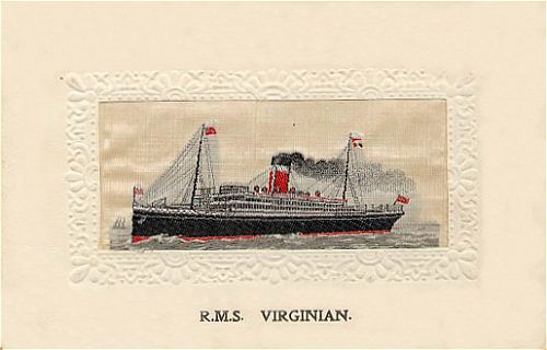Ocean liner with single funnel and two masts