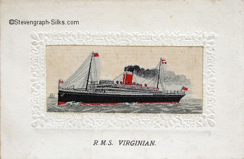 Ocean liner with single funnel and two masts