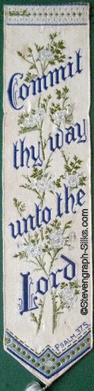woven bookmark with words