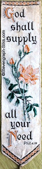 woven bookmark with words