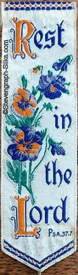 woven bookmark with words