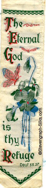 woven bookmark with words