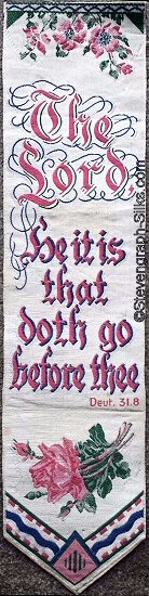 woven bookmark with words