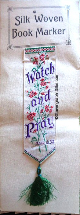 woven bookmark with words
