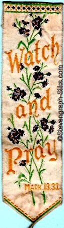 woven bookmark with words