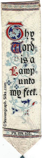 woven bookmark with words