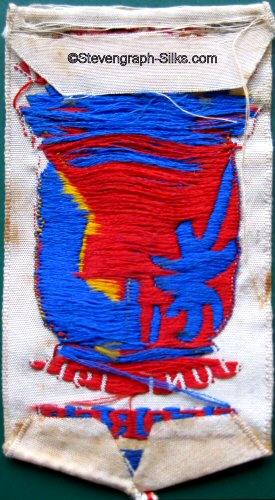 reverse view of this favour, showing the absence of a woven name