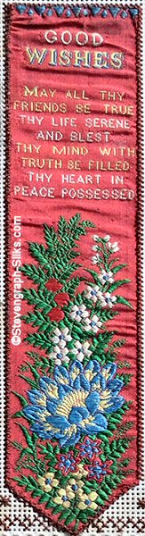 woven bookmark with words