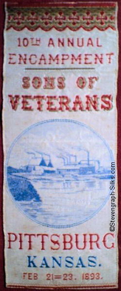 Bookmark with title words and scenic view of Pittsburg