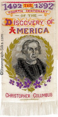 Bookmark with words and image of Columbus