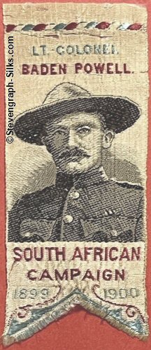 Bookmark with words and portrait image of Baden-Powell