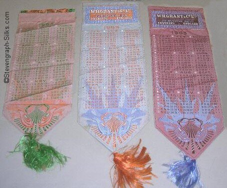 Various different background coloured calendar bookmarks