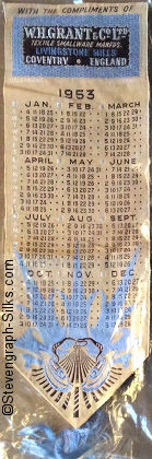 white background coloured calendar bookmark