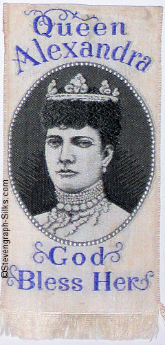 Bookmark with words and portrait image of Queen Alexandra