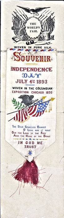 Bookmark with title words, image of eagles and flags, and words