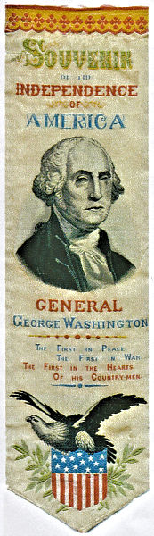 Bookmark with words and portrait image of George Washington