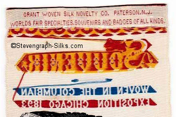 Woven credit on reverse of bookmark