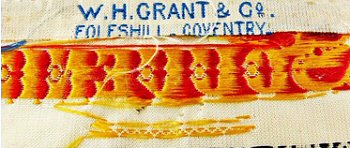 Woven credit on reverse of bookmark