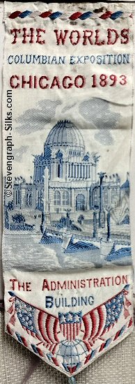same bookmark with image woven in blue silk