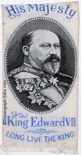 Bookmark with words and portrait image of King Edward VII
