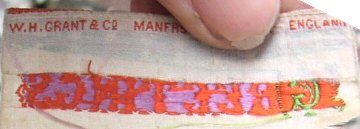 Grant name woven into the reverse top turn over