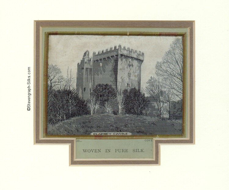 Image of Blarney Castle, the silk being exactly the same as the postcard