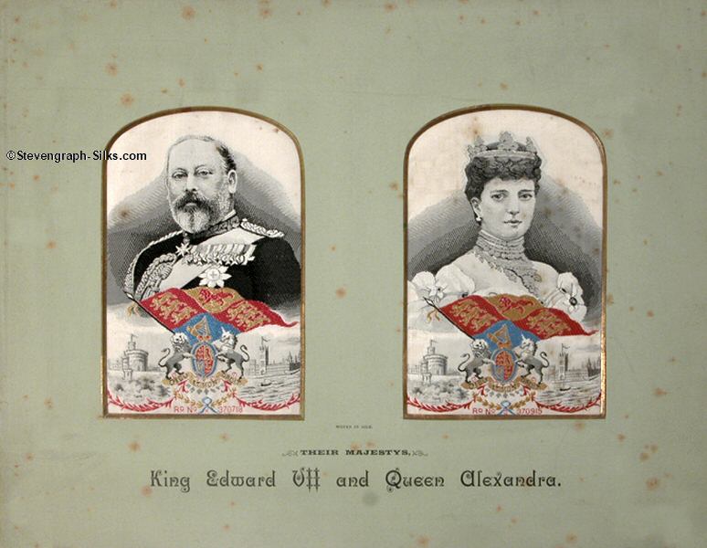 Portraits of His Majesty King Edward VII and Her Majesty Queen Alexandra, on same card mount