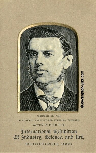 portrait image of Right Hon. Joseph Chamberlain, but printed title of International Exhibition of Industry, Science and Art, Edinburgh, 1886.