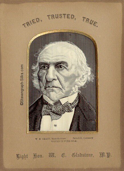 Right Hon. W.E. Gladstone, M.P. - Tried, Trusted, True (small version), in brown matt